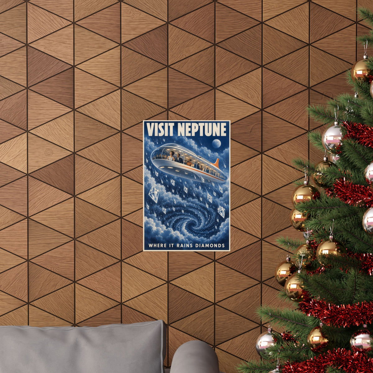Visit Neptune Poster | Where It Rains Diamonds