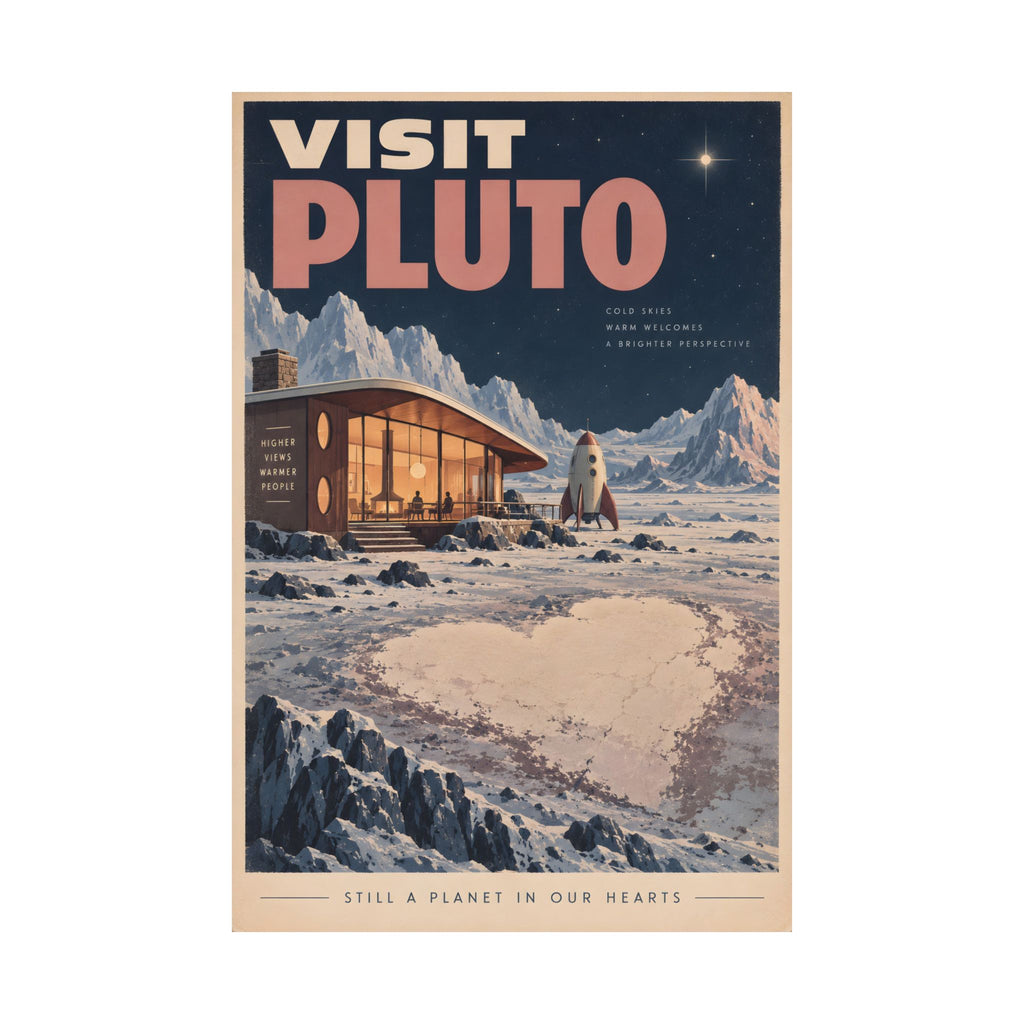 Visit Pluto Poster | Still a Planet in Our Hearts