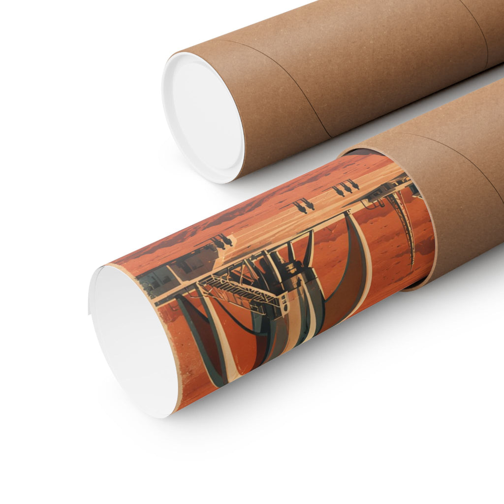 Visit Mars Poster | Retro Space Travel Wall Art