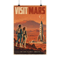 Visit Mars Poster | Retro Space Travel Wall Art