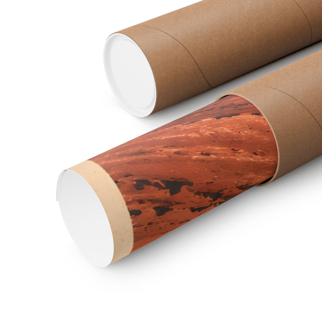 Olympus Mons Ski Resort Poster | Retro Mars Travel Art
