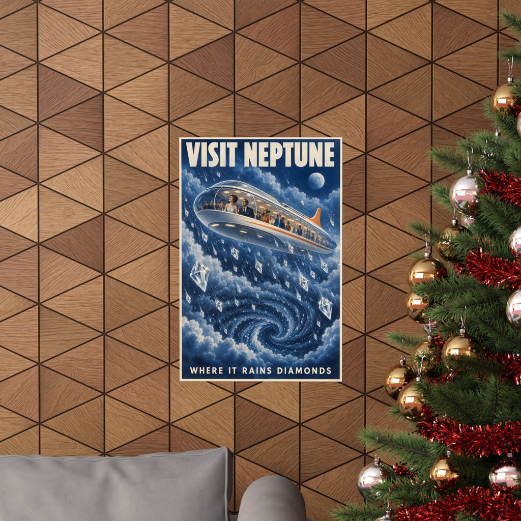 Visit Neptune Poster | Where It Rains Diamonds