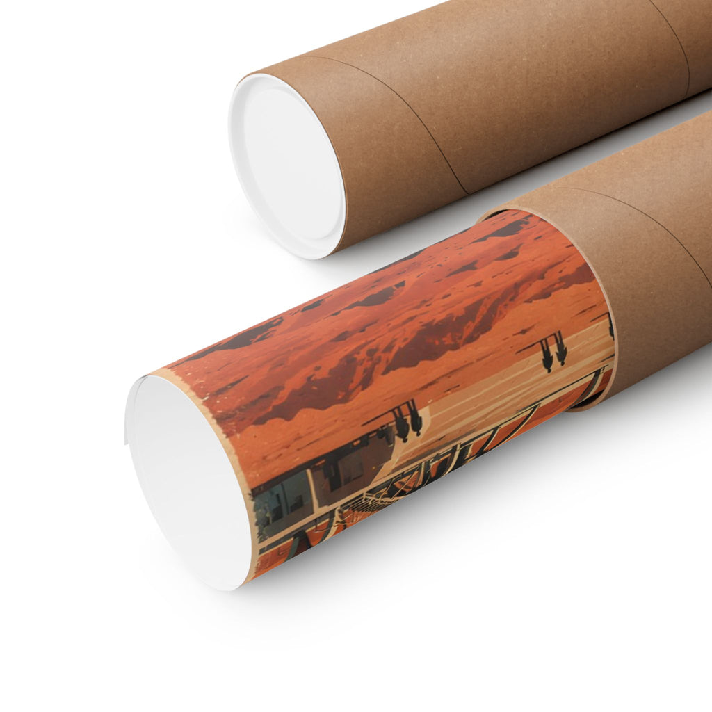 Visit Mars Poster | Retro Space Travel Wall Art