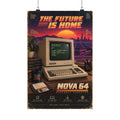 Nova 64 Retro Computer Poster | 80s Synthwave Tech Art